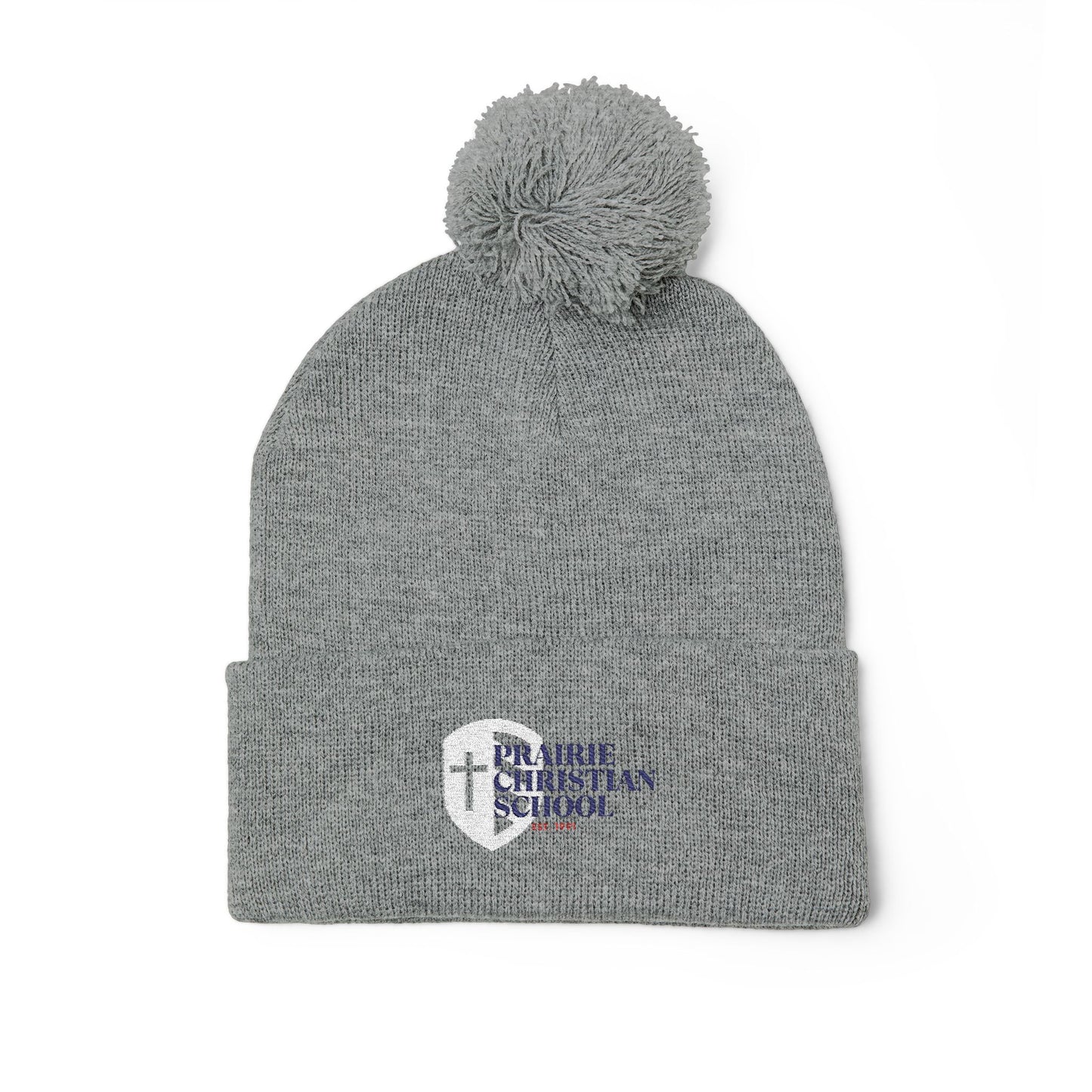 Pom-Pom Knit Cap (Embroidery)